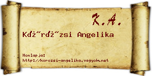 Körözsi Angelika névjegykártya